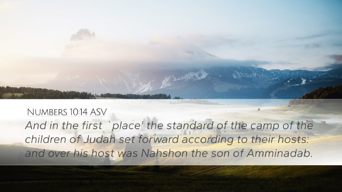 Numbers 10:14 ASV Bible Verse Image