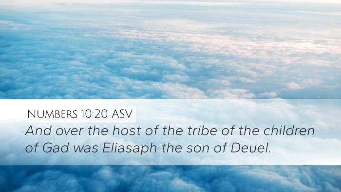 Numbers 10:20 ASV Bible Verse Image