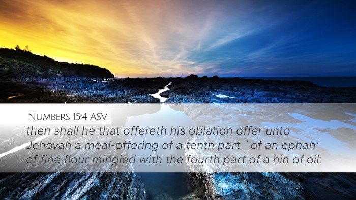Numbers 15:4 ASV Bible Verse Image