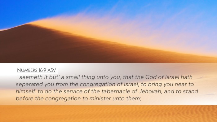 Numbers 16:9 ASV Bible Verse Image