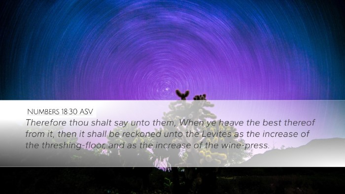 Numbers 18:30 ASV Bible Verse Image