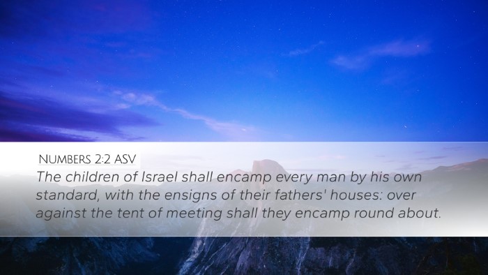 Numbers 2:2 ASV Bible Verse Image