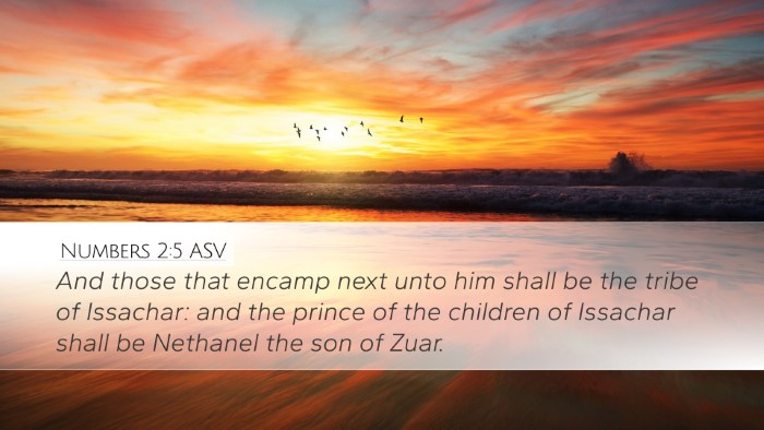 Numbers 2:5 ASV Bible Verse Image