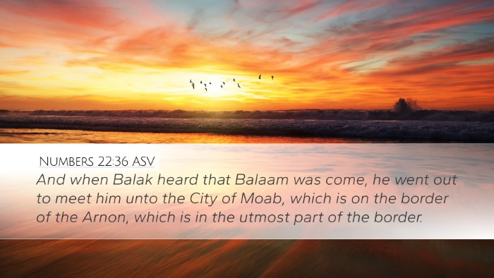 Numbers 22:36 ASV Bible Verse Image