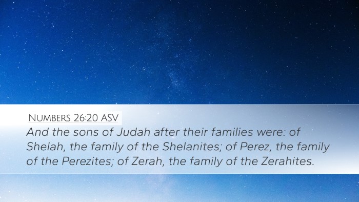 Numbers 26:20 ASV Bible Verse Image