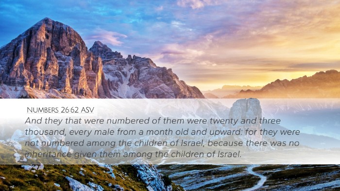Numbers 26:62 ASV Bible Verse Image
