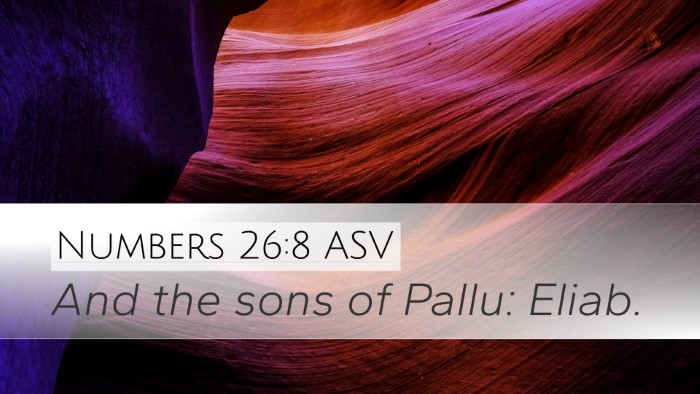 Numbers 26:8 ASV Desktop Wallpaper - And the sons of Pallu: - Desktop Bible Verse Wallpaper