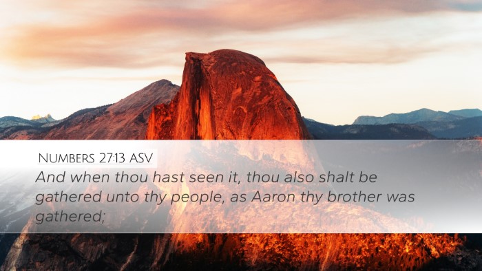 Numbers 27:13 ASV Bible Verse Image