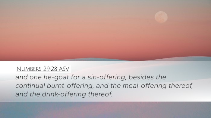 Numbers 29:28 ASV Desktop Wallpaper - and one he-goat for a sin-offering, besides the - Desktop Bible Verse Wallpaper