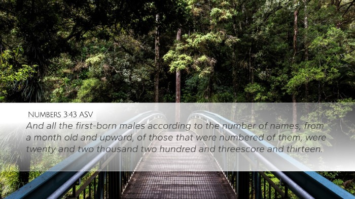 Numbers 3:43 ASV Bible Verse Image