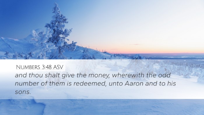 Numbers 3:48 ASV Bible Verse Image
