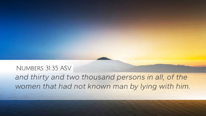 Numbers 31:35 ASV Bible Verse Image