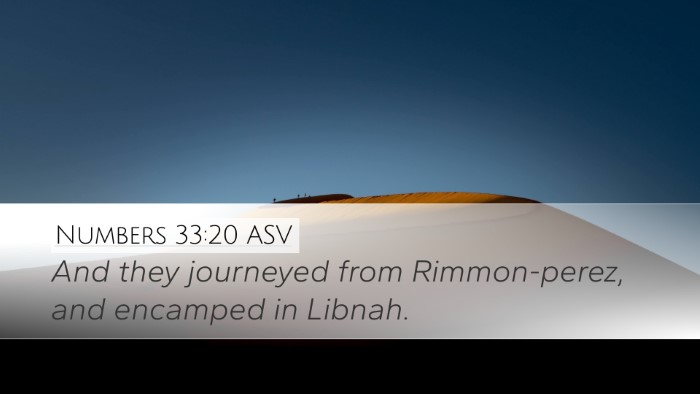 Numbers 33:20 ASV Bible Verse Image