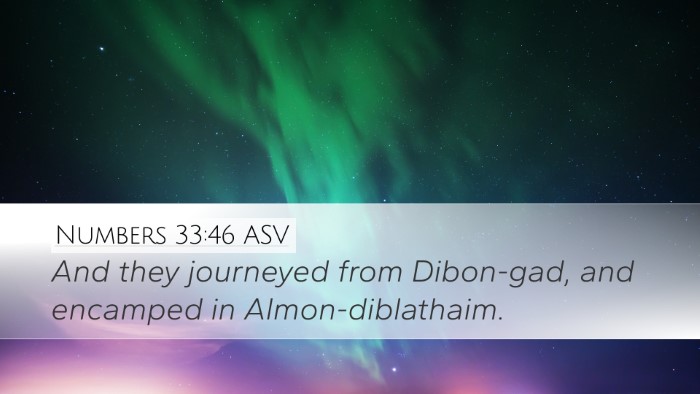 Numbers 33:46 ASV Bible Verse Image