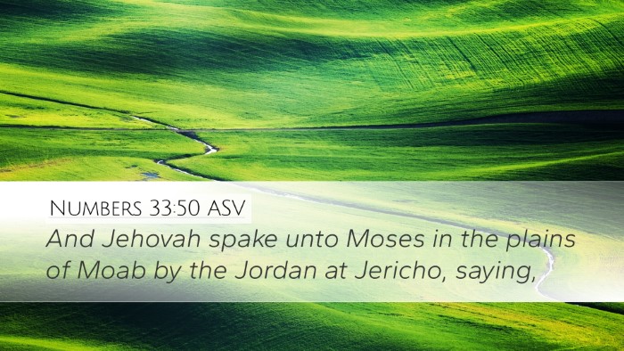 Numbers 33:50 ASV Bible Verse Image