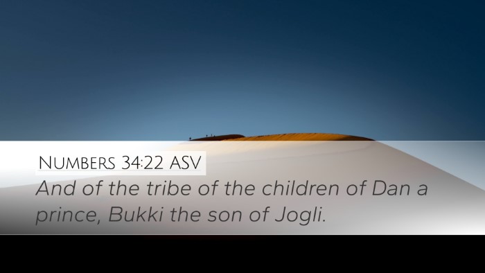 Numbers 34:22 ASV Bible Verse Image