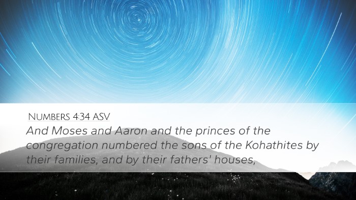Numbers 4:34 ASV Bible Verse Image
