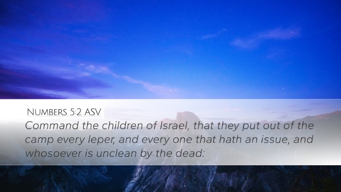 Numbers 5:2 ASV Bible Verse Image