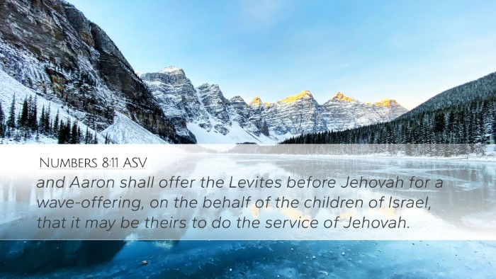 Numbers 8:11 ASV Bible Verse Image