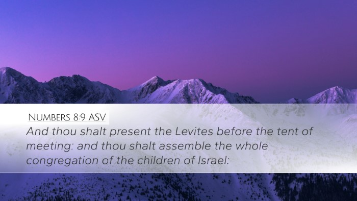 Numbers 8:9 ASV Bible Verse Image
