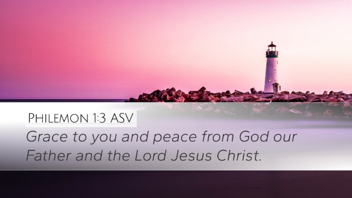 Philemon 1:3 ASV Desktop Wallpaper - Grace to you and peace from God our Father and - Desktop Bible Verse Wallpaper