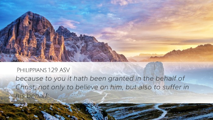 Philippians 1:29 ASV Bible Verse Image