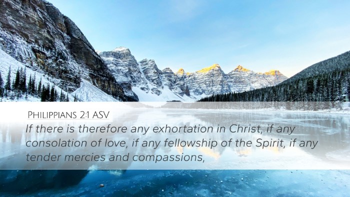 Philippians 2:1 ASV Bible Verse Image