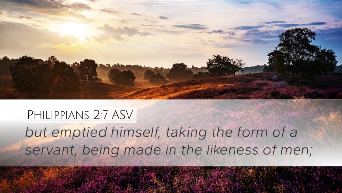Philippians 2:7 ASV Bible Verse Image