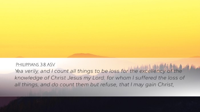 Philippians 3:8 ASV Bible Verse Image