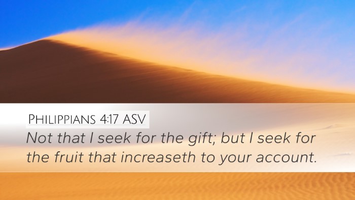 Philippians 4:17 ASV Bible Verse Image