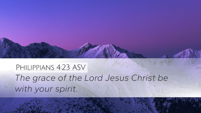 Philippians 4:23 ASV Desktop Wallpaper - The grace of the Lord Jesus Christ be with your - Desktop Bible Verse Wallpaper