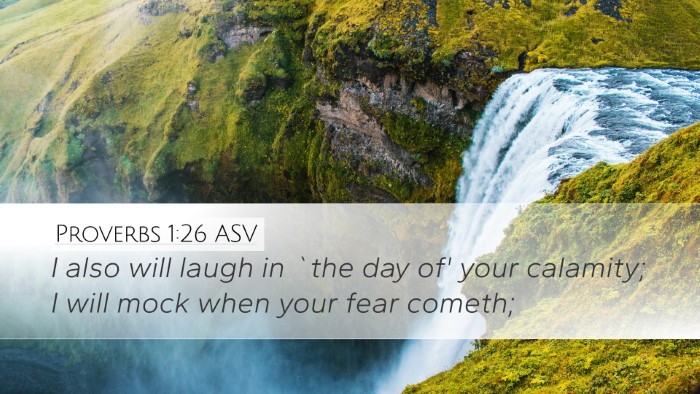 Proverbs 1:26 ASV Bible Verse Image