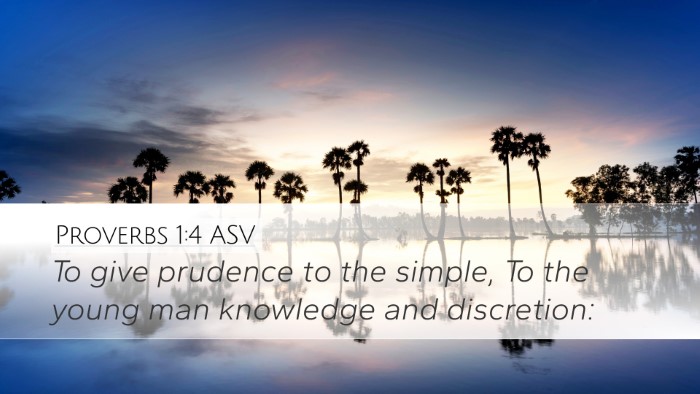 Proverbs 1:4 ASV Bible Verse Image