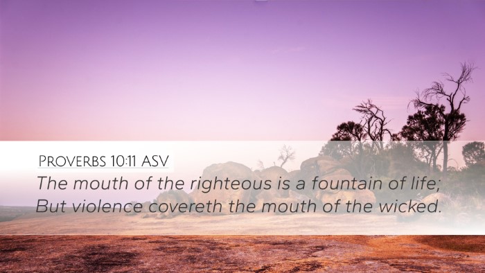 Proverbs 10:11 ASV Bible Verse Image