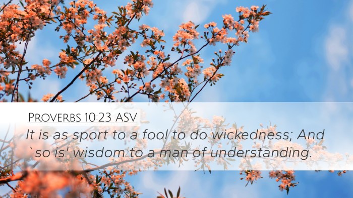 Proverbs 10:23 ASV Bible Verse Image
