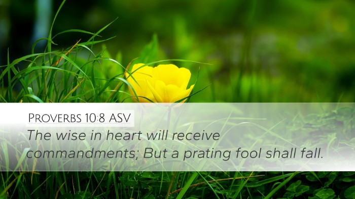 Proverbs 10:8 ASV Bible Verse Image