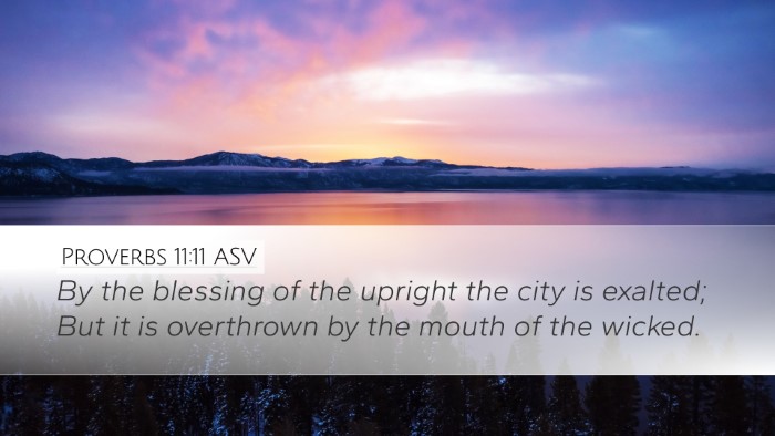 Proverbs 11:11 ASV Bible Verse Image