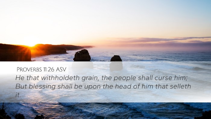 Proverbs 11:26 ASV Bible Verse Image