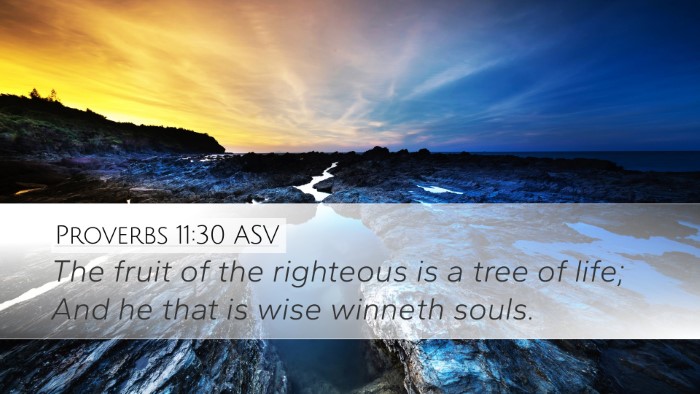 Proverbs 11:30 ASV Bible Verse Image
