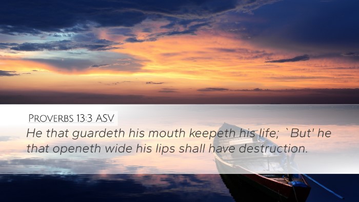 Proverbs 13:3 ASV Bible Verse Image