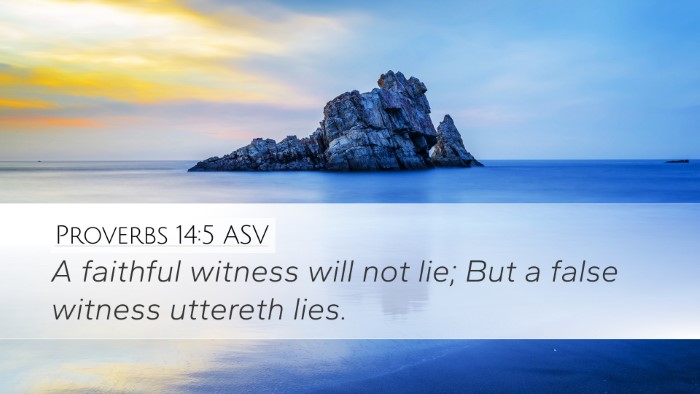 Proverbs 14:5 ASV Bible Verse Image