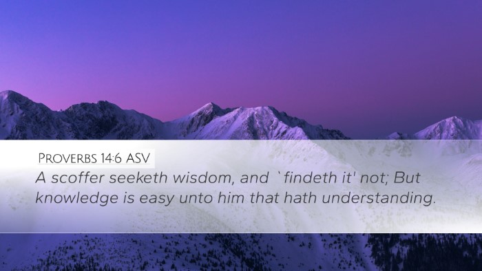Proverbs 14:6 ASV Bible Verse Image