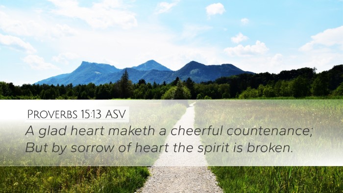 Proverbs 15:13 ASV Bible Verse Image