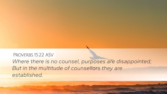 Proverbs 15:22 ASV Bible Verse Image