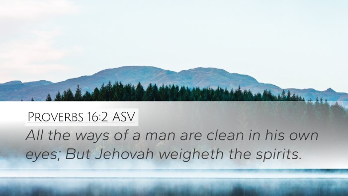 Proverbs 16:2 ASV Bible Verse Image