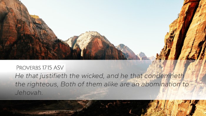 Proverbs 17:15 ASV Bible Verse Image