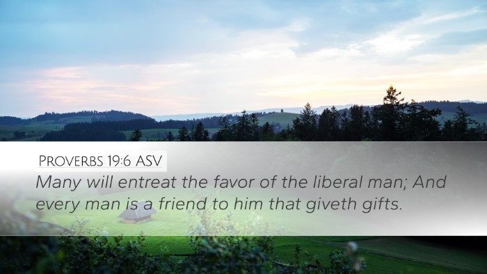 Proverbs 19:6 ASV Bible Verse Image