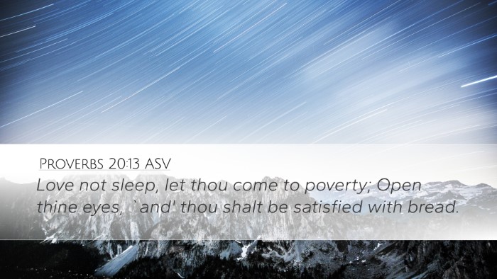 Proverbs 20:13 ASV Bible Verse Image