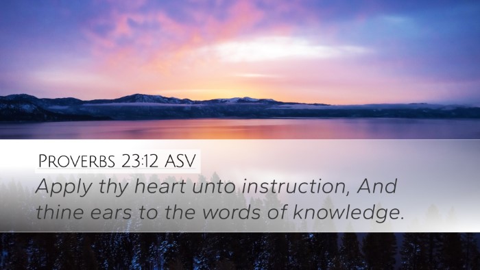 Proverbs 23:12 ASV Bible Verse Image