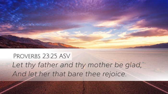 Proverbs 23:25 ASV Desktop Wallpaper - Let thy father and thy mother be glad, And let - Desktop Bible Verse Wallpaper